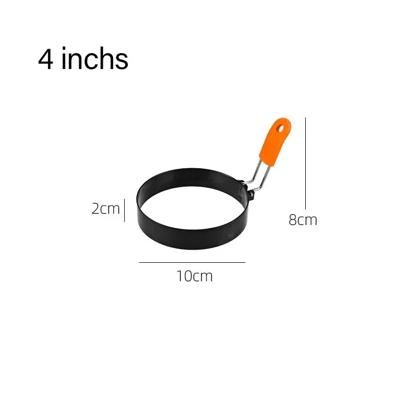 Anti-scald Egg Fried Ring Professional Stainless Steel Nonstick Round Pancake Mold Cooking Egg Mould Breakfast Sandwich Tools