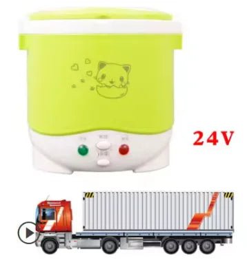 12V 24V Mini Rice Cooker Car Truck Soup Porridge Cooking Machine Food Steamer Heating Lunch Box Meal Heater Warmer 1L / 2L - Ode