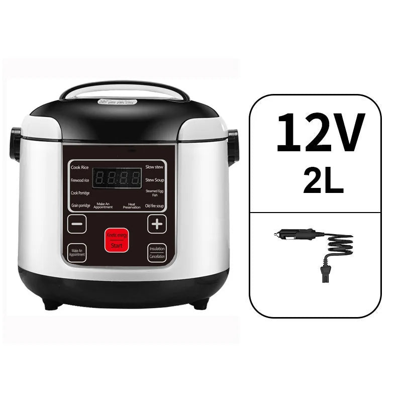 12V 24V Mini Rice Cooker Car Truck Soup Porridge Cooking Machine Food Steamer Heating Lunch Box Meal Heater Warmer 1L / 2L - Ode