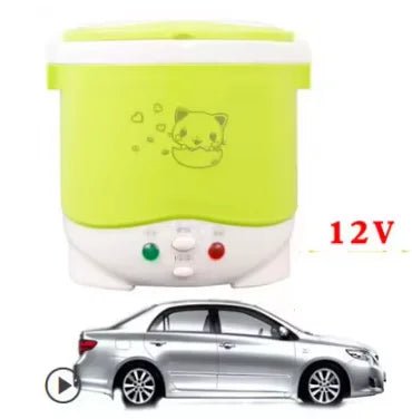 12V 24V Mini Rice Cooker Car Truck Soup Porridge Cooking Machine Food Steamer Heating Lunch Box Meal Heater Warmer 1L / 2L - Ode