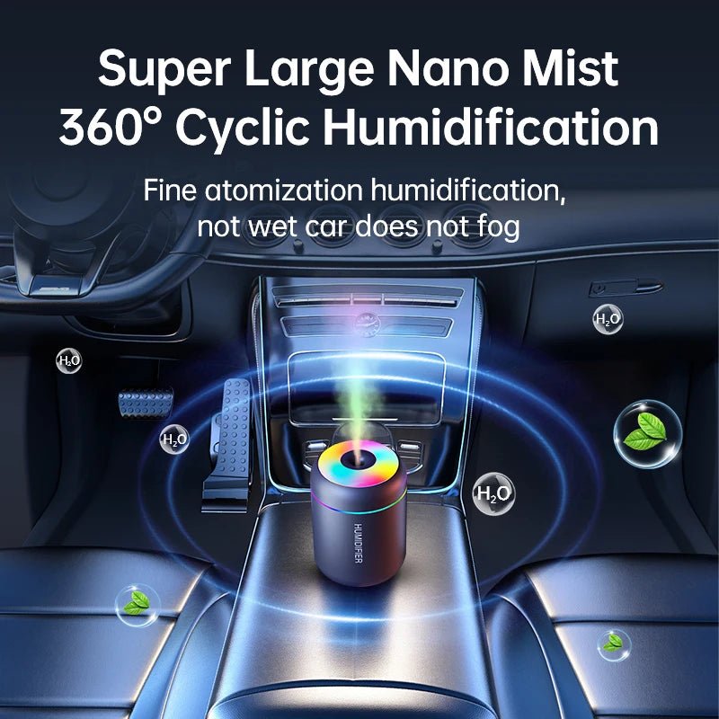 180ML Mini Air Humidifier USB Electric Aroma Diffuser Essential Oil Purifier Aromatherapy Mist Maker Lights For Car Home Bedroom - Ode