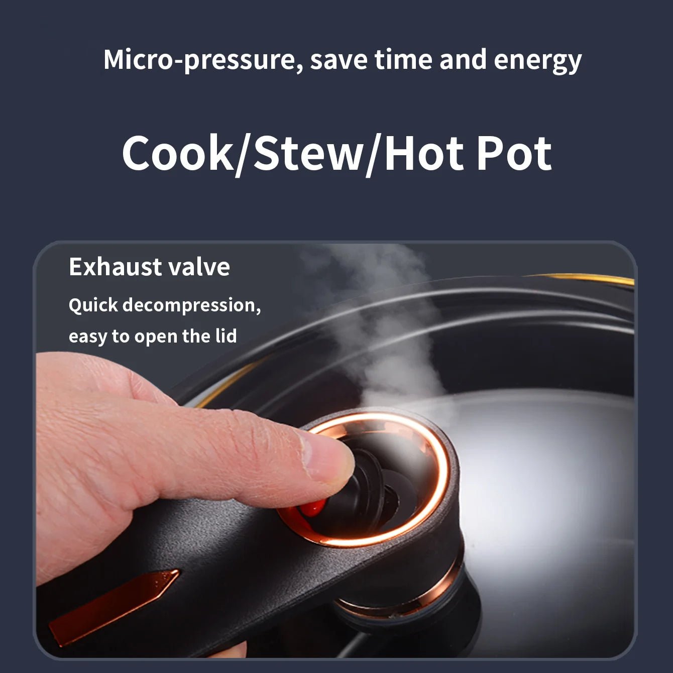 7L Large Capacity, 26cm, Suitable for Home Use, Multi-Functional Non-Stick Pot for Stewing and Cooking Soup - Ode