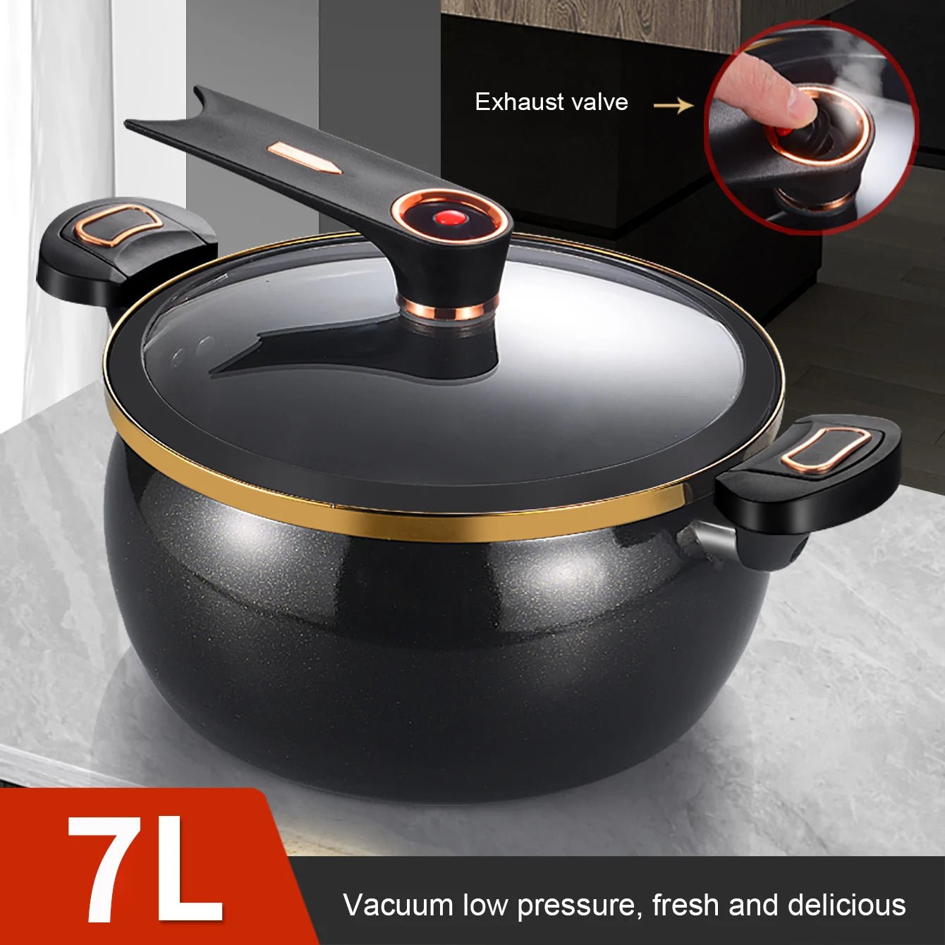 7L Large Capacity, 26cm, Suitable for Home Use, Multi-Functional Non-Stick Pot for Stewing and Cooking Soup - Ode