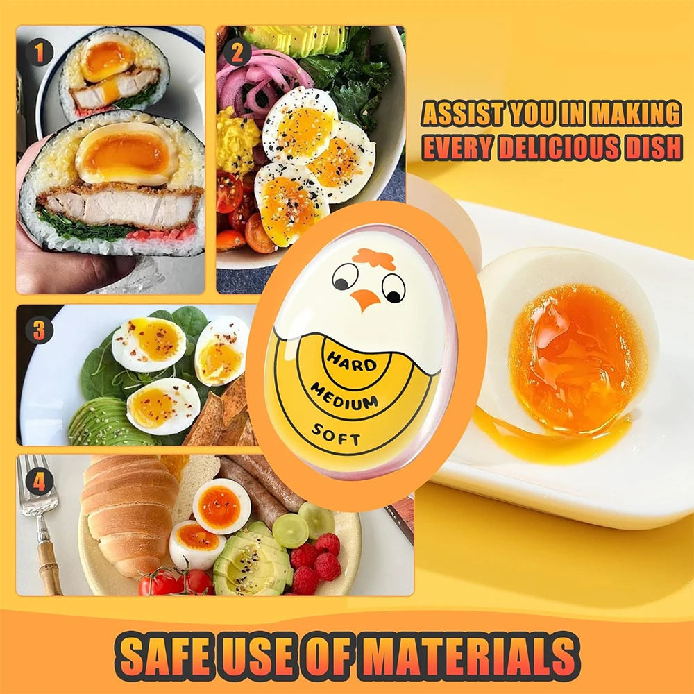 Egg Timer Egg Color Changing Indicator Tells Soft Hard Boiled Egg That Changes Color When Eggs are Ready