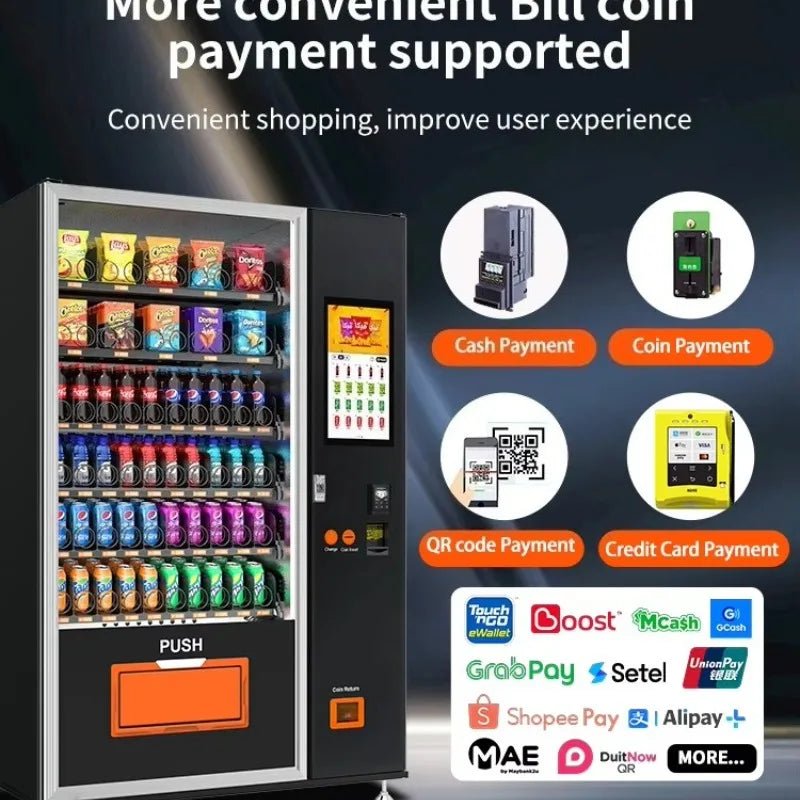 Commercial Food and Drink Vending Machine with Wide Product Selection and Durable Cabinet Innovative Customized - Ode