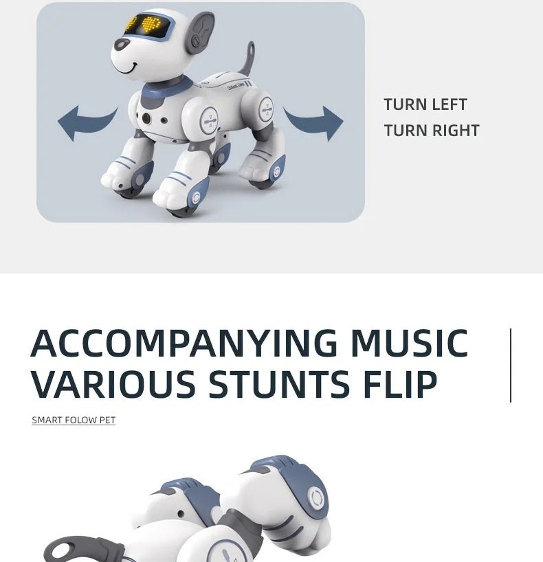 Intelligent Robot Dog Remote Control Electronic Sing Dance Follow Smart Interactive Stunt Music Toy Programmable Puppy Kid Gift - Ode