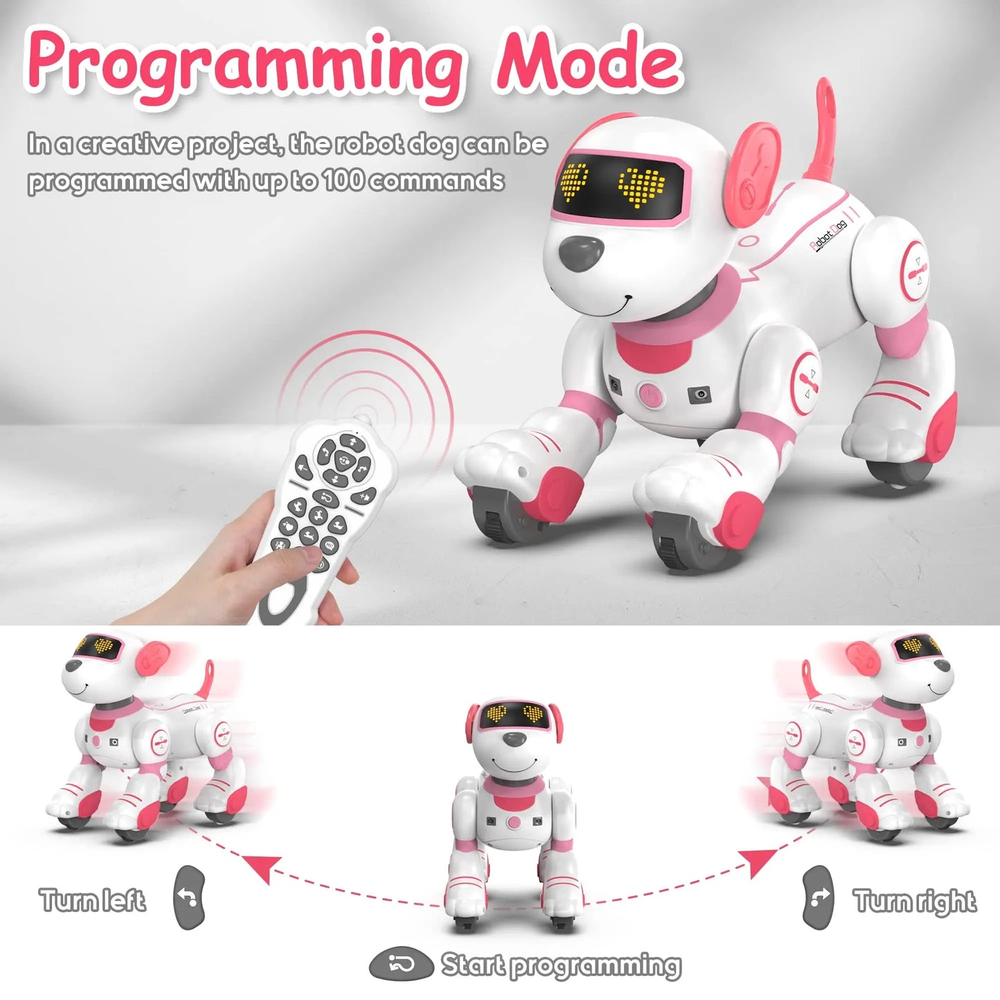 Intelligent Robot Dog Remote Control Electronic Sing Dance Follow Smart Interactive Stunt Music Toy Programmable Puppy Kid Gift - Ode