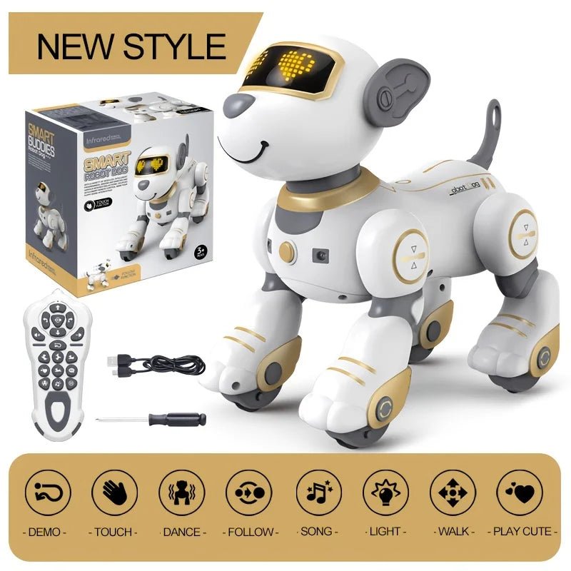 Intelligent Robot Dog Remote Control Electronic Sing Dance Follow Smart Interactive Stunt Music Toy Programmable Puppy Kid Gift - Ode