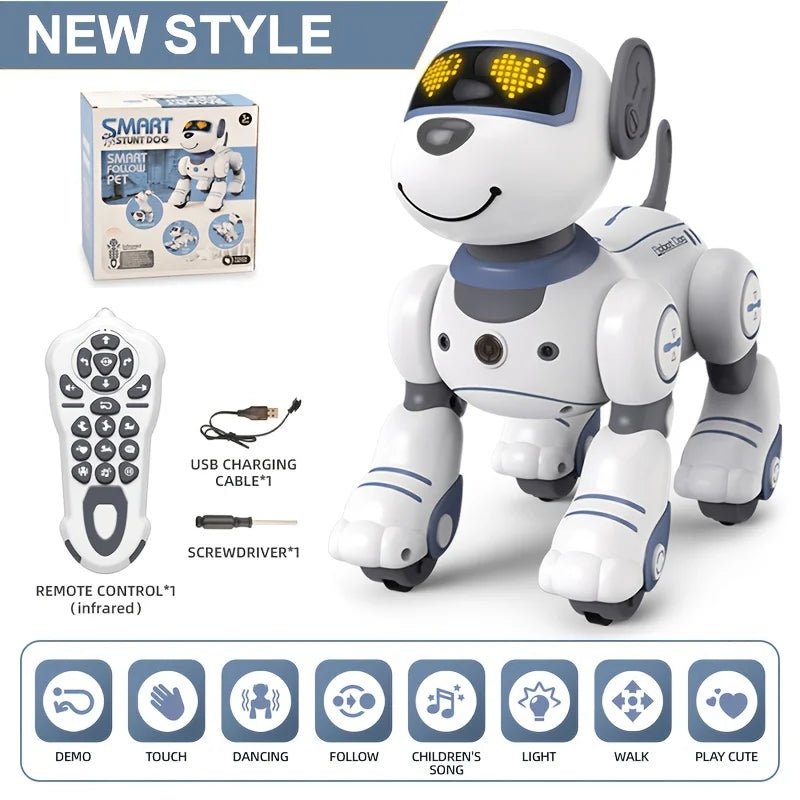 Intelligent Robot Dog Remote Control Electronic Sing Dance Follow Smart Interactive Stunt Music Toy Programmable Puppy Kid Gift - Ode