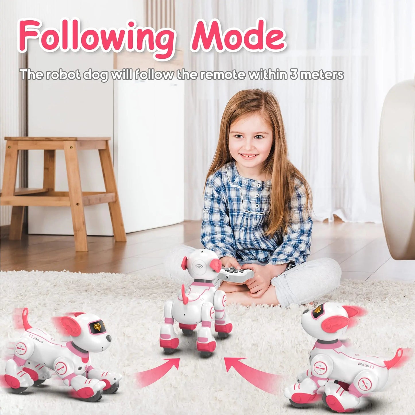 Intelligent Robot Dog Remote Control Electronic Sing Dance Follow Smart Interactive Stunt Music Toy Programmable Puppy Kid Gift - Ode