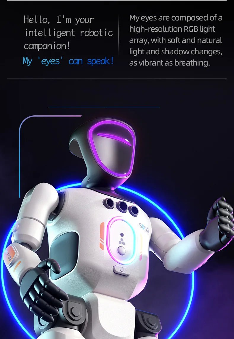 Remote Control Simulated Joint Intelligent Robot Recording Dance Programming Voice Children Smart Light Early Education Machine - Ode