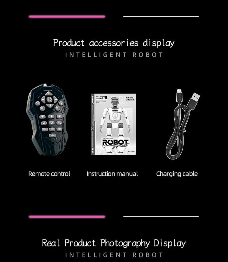 Remote Control Simulated Joint Intelligent Robot Recording Dance Programming Voice Children Smart Light Early Education Machine - Ode