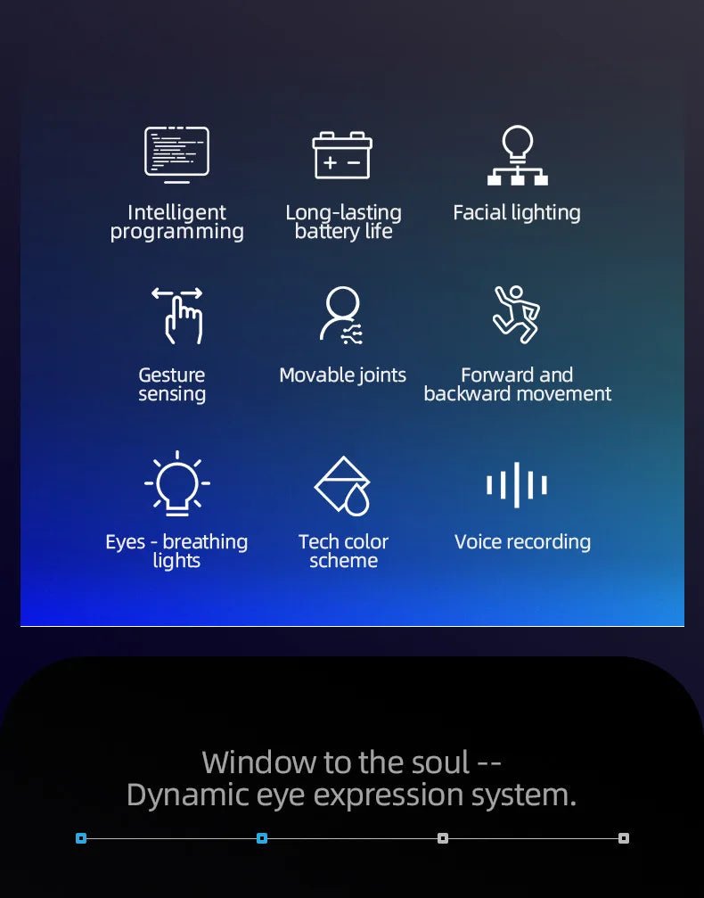 Remote Control Simulated Joint Intelligent Robot Recording Dance Programming Voice Children Smart Light Early Education Machine - Ode