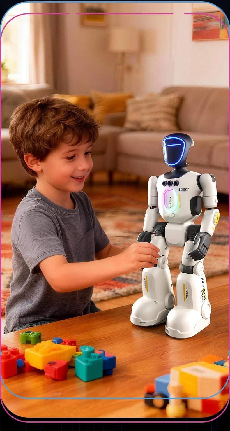 Remote Control Simulated Joint Intelligent Robot Recording Dance Programming Voice Children Smart Light Early Education Machine - Ode