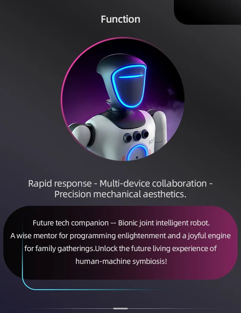 Remote Control Simulated Joint Intelligent Robot Recording Dance Programming Voice Children Smart Light Early Education Machine - Ode