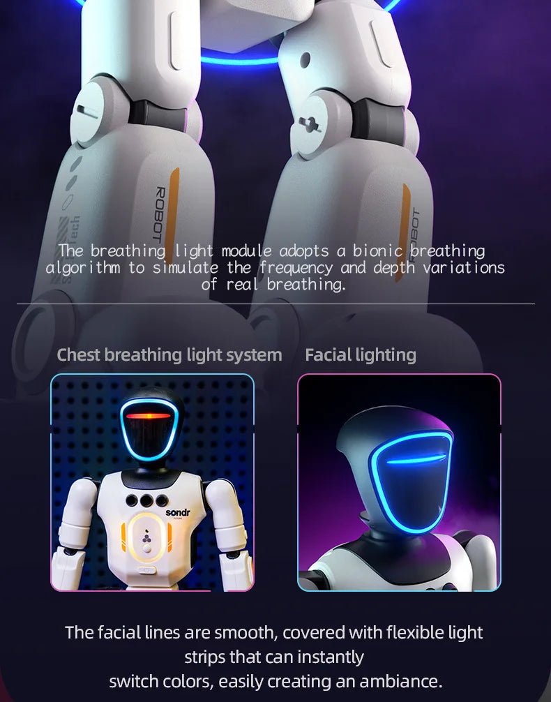 Remote Control Simulated Joint Intelligent Robot Recording Dance Programming Voice Children Smart Light Early Education Machine - Ode