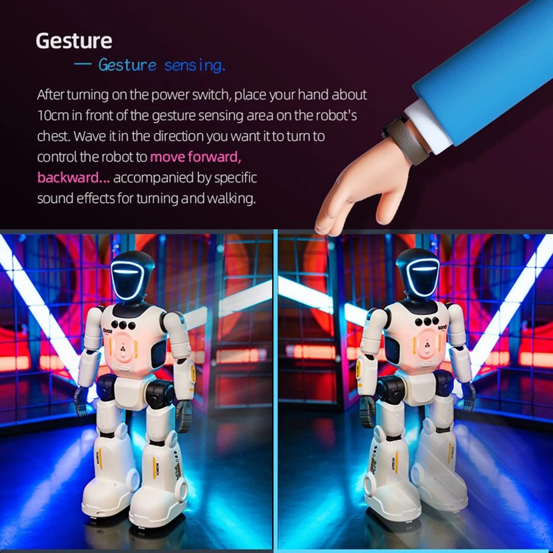 Remote Control Simulated Joint Intelligent Robot Recording Dance Programming Voice Children Smart Light Early Education Machine - Ode