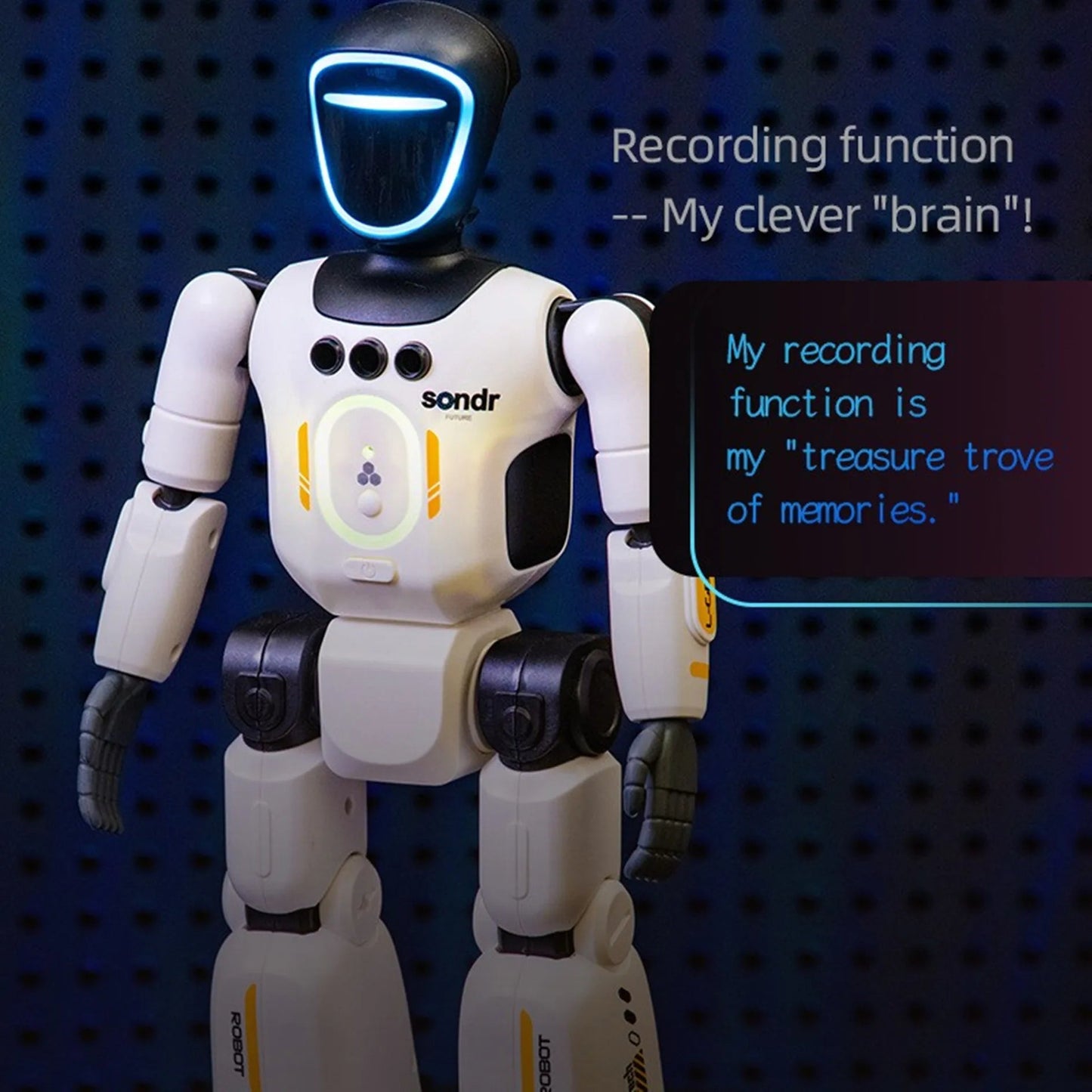 Remote Control Simulated Joint Intelligent Robot Recording Dance Programming Voice Children Smart Light Early Education Machine - Ode