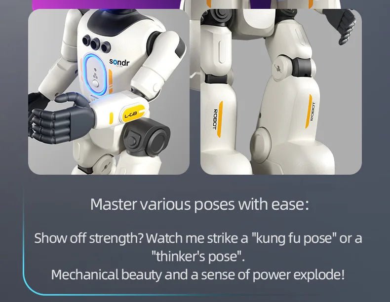Remote Control Simulated Joint Intelligent Robot Recording Dance Programming Voice Children Smart Light Early Education Machine - Ode