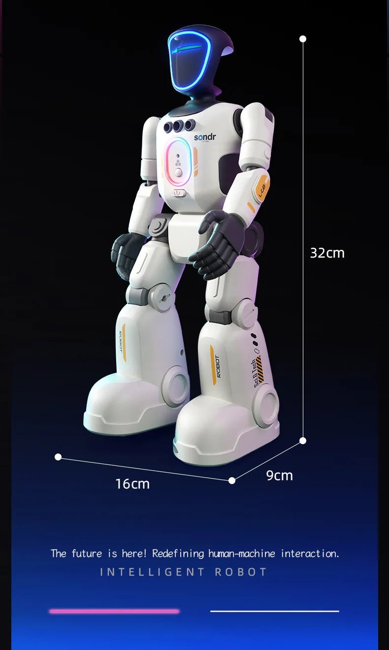 Remote Control Simulated Joint Intelligent Robot Recording Dance Programming Voice Children Smart Light Early Education Machine - Ode