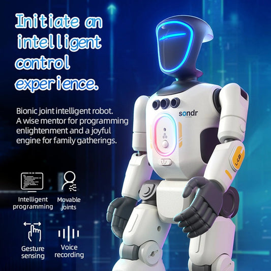 Remote Control Simulated Joint Intelligent Robot Recording Dance Programming Voice Children Smart Light Early Education Machine - Ode