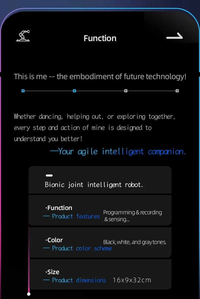 Remote Control Simulated Joint Intelligent Robot Recording Dance Programming Voice Children Smart Light Early Education Machine - Ode