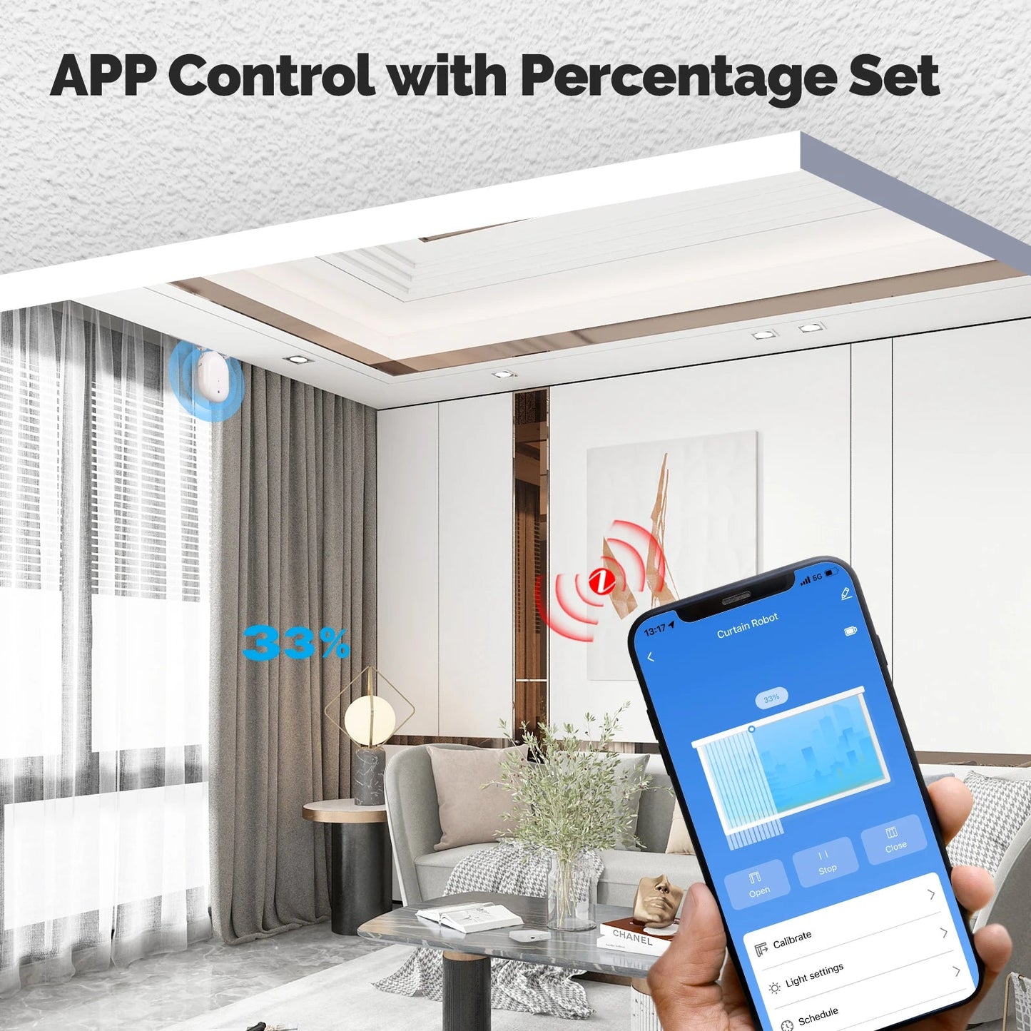 Tuya ZigBee Smart Electric Curtain Robot Timing Auto Opener Closer Light Sensor App Remote Control Support Alexa GoogleHome - Ode