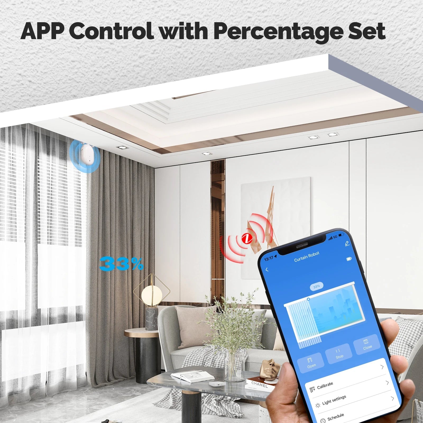Tuya ZigBee Smart Electric Curtain Robot Timing Auto Opener Closer Light Sensor App Remote Control Support Alexa GoogleHome - Ode